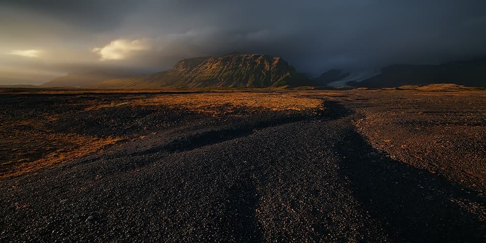Golden Glacier Landscape by Raymond Hoffmann — canvas wall art