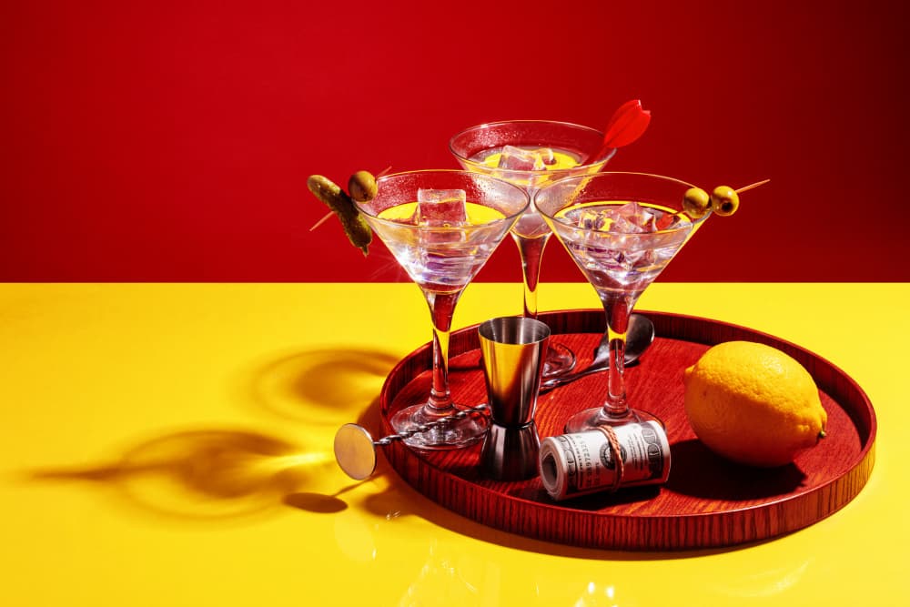 Stylish Martini Trio by Julia Ramiro — canvas wall art