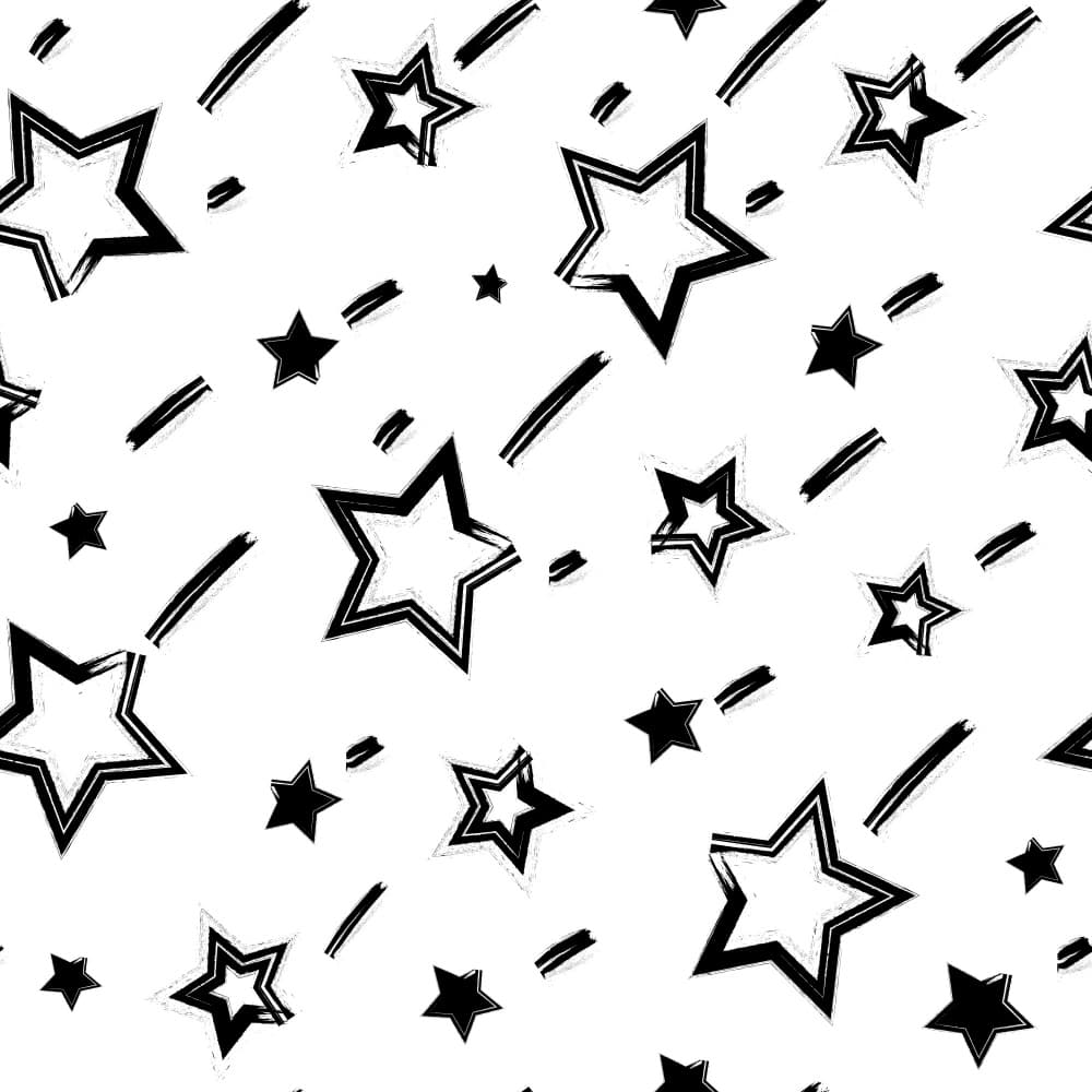 Playful Stars Pattern by Marika Barsrsind — canvas wall art