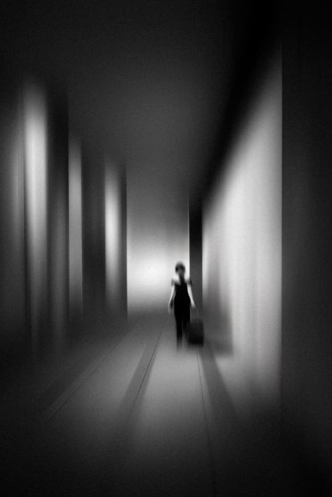 Solitary Hallway Journey by Tony Xu — canvas wall art