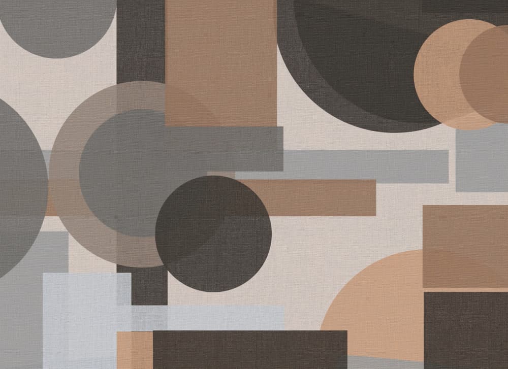 Neutral Geometric Layers by Josie George — canvas wall art