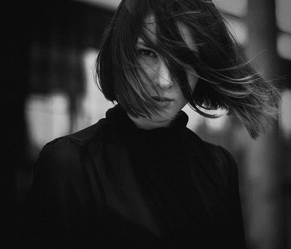 Mysterious Windblown Portrait by ADIREK M — canvas wall art