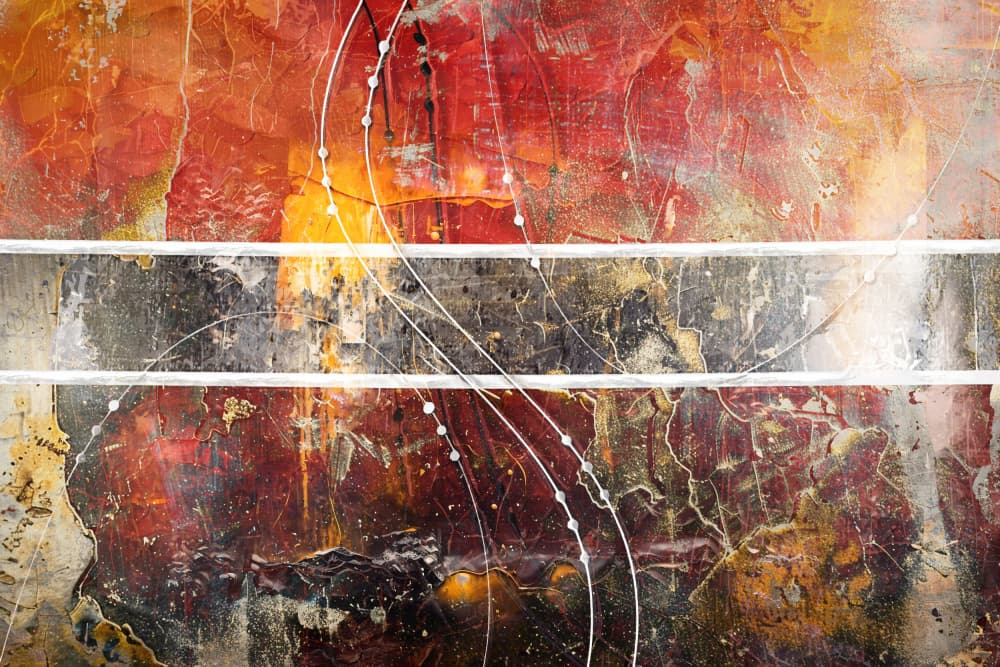 Vibrant Abstract Layers by Rafal Kulik — canvas wall art