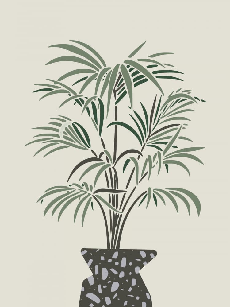 Modern Terrazzo Palm by Little Dean — canvas wall art