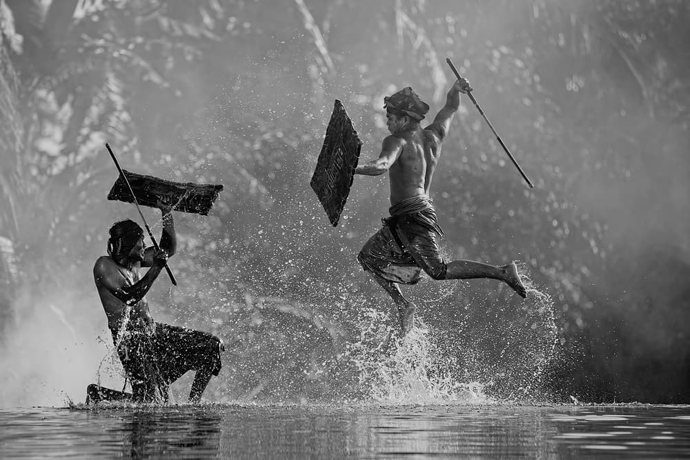 Dynamic Water Warriors by Gunarto Song — canvas wall art