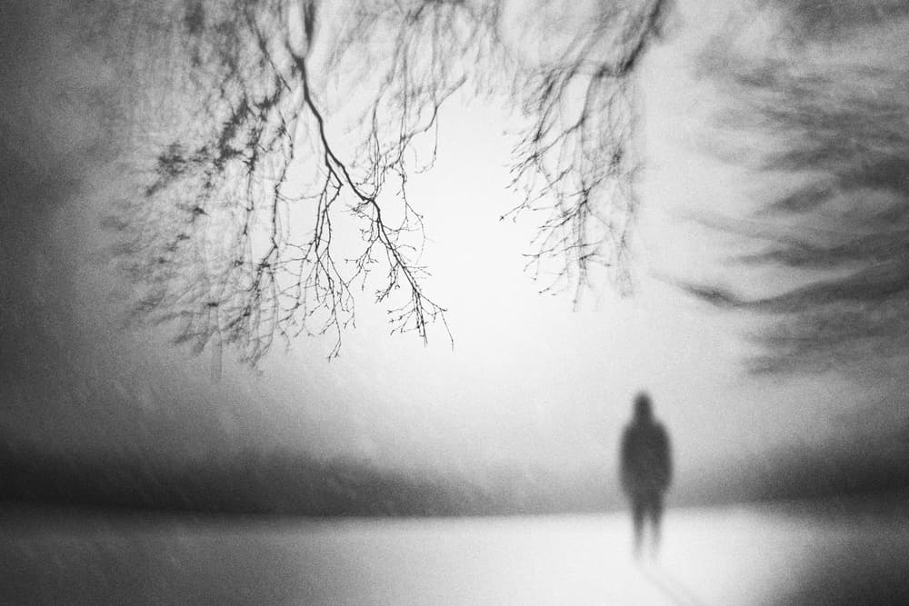Lone Figure In Winter by Gustav Davidsson — canvas wall art