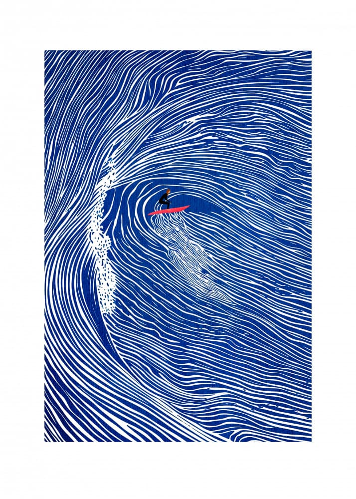Rider on the Blue Wave by Pictufy Studio IV — canvas wall art