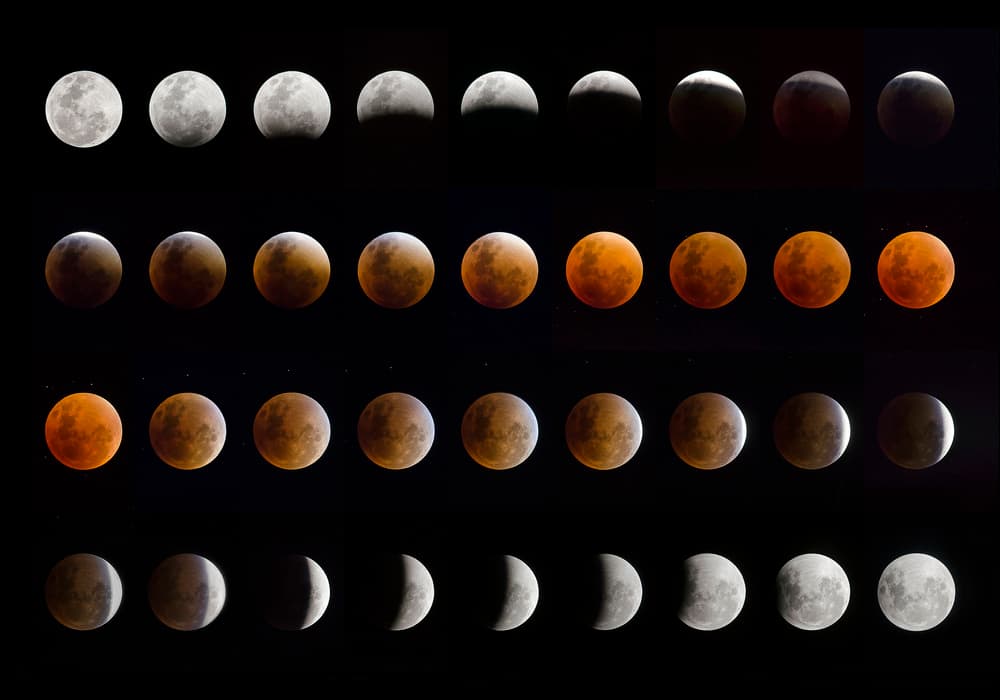 Blood Moon Phases by Chechi Peinado — canvas wall art