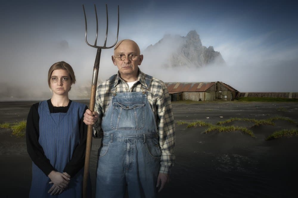 Somber Farm Couple by Christine von Diepenbroek — canvas wall art