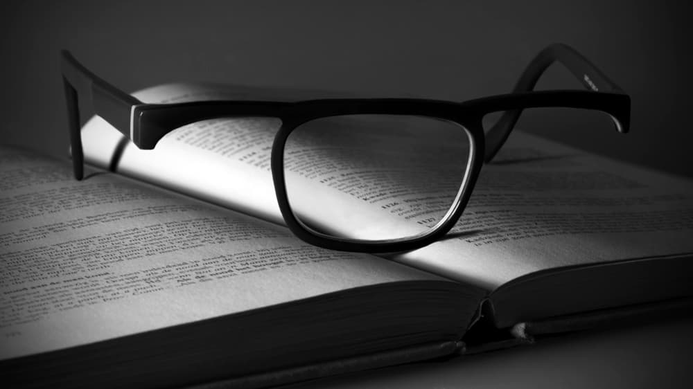 Open Book Reading Glasses by Wieteke de Kogel — canvas wall art