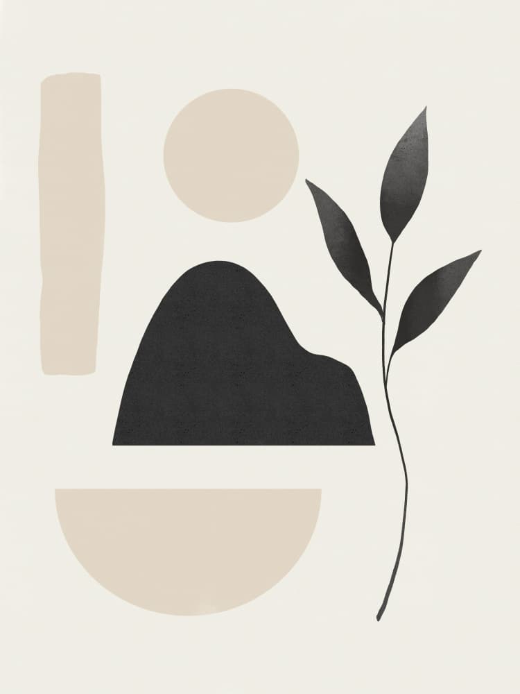 Abstract Botanical Shapes by Little Dean — canvas wall art