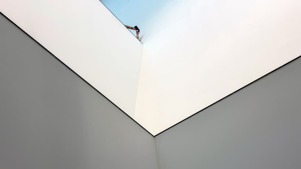 Woman on White Corner by Lus Joosten — canvas wall art