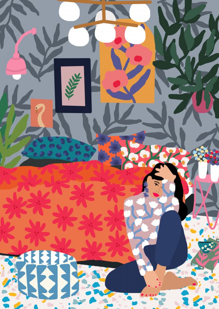 Enjoy Your Bedroom by Rafaela Mascaro — canvas wall art