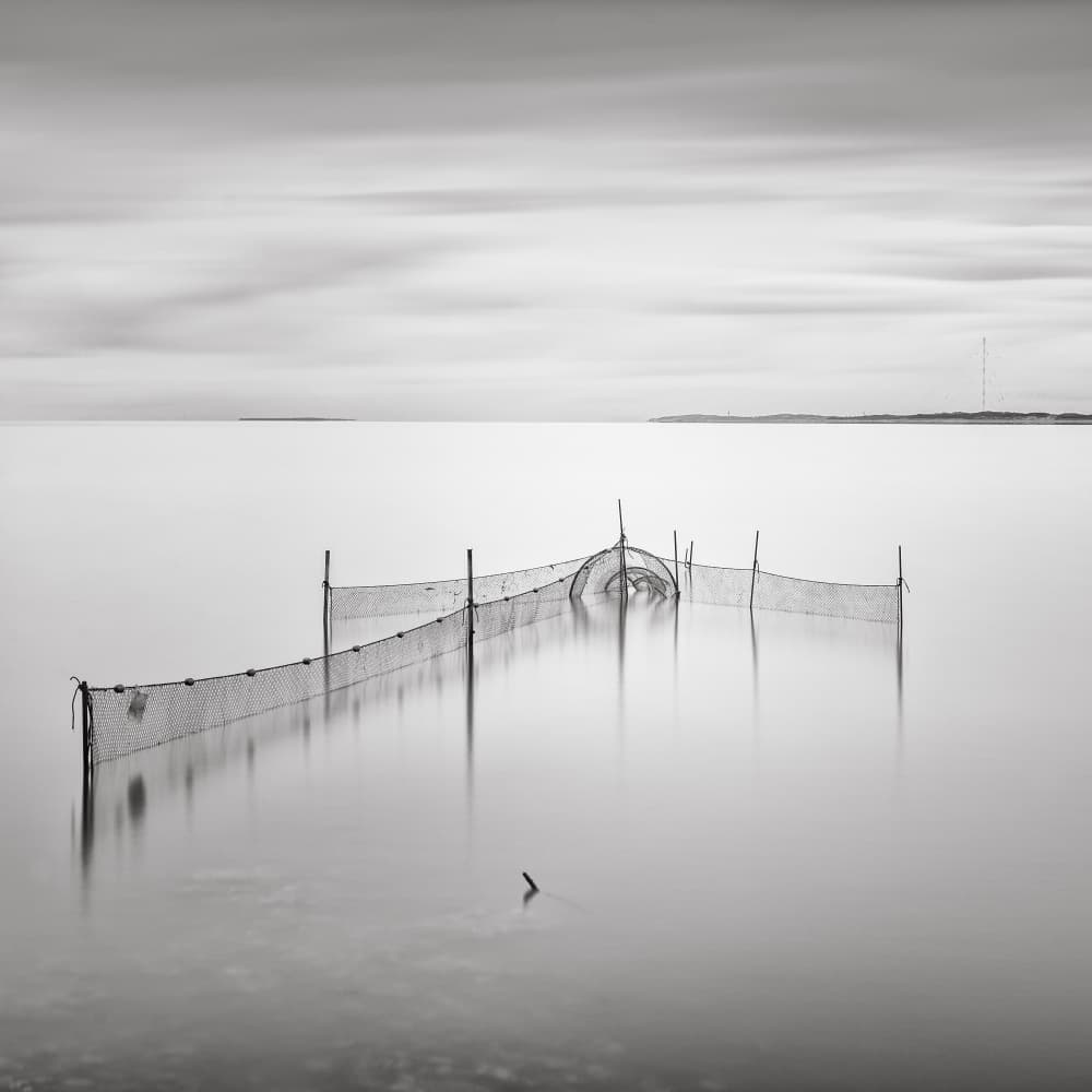 Still Ocean Fishing Net by Rolf Lampert — canvas wall art