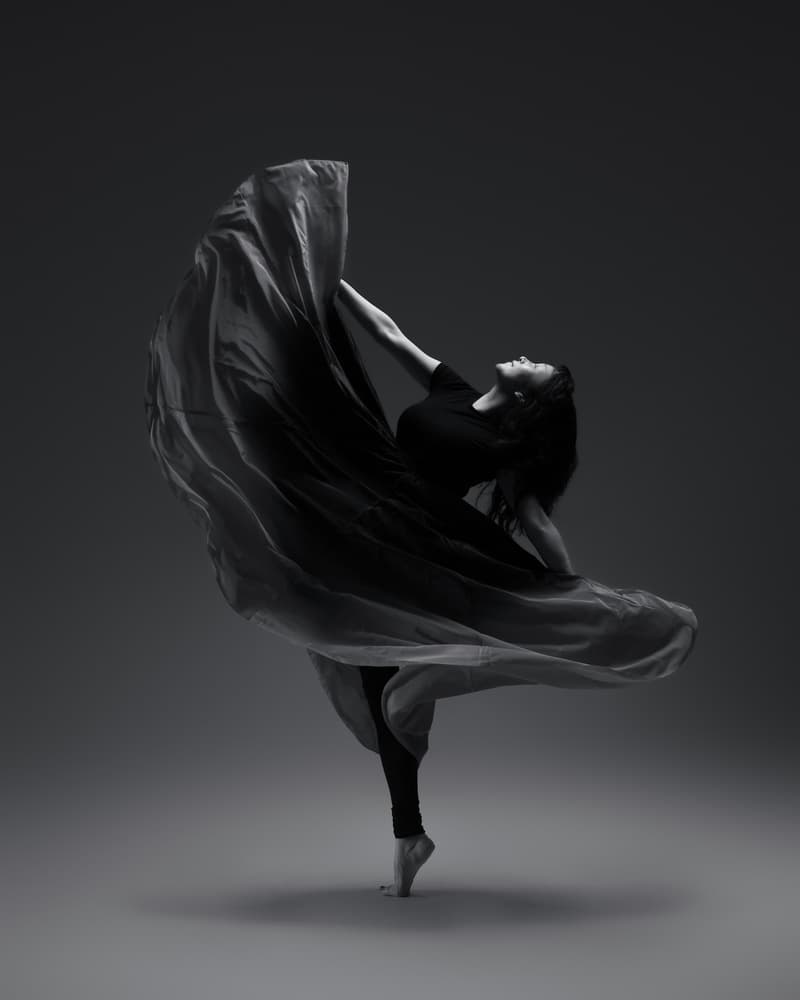 Graceful Fabric Dance by Rob Li — canvas wall art