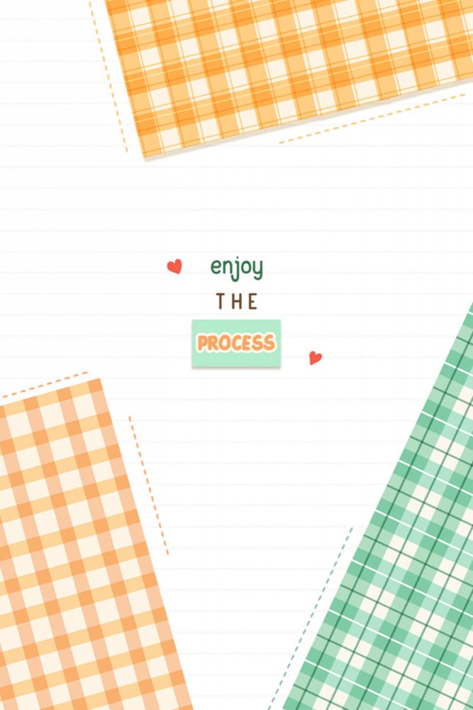 Enjoy The Process Gingham by Xuan Thai — canvas wall art