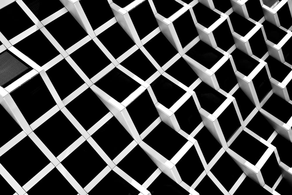 Dynamic Geometric Grid by Hans Peter Rank — canvas wall art