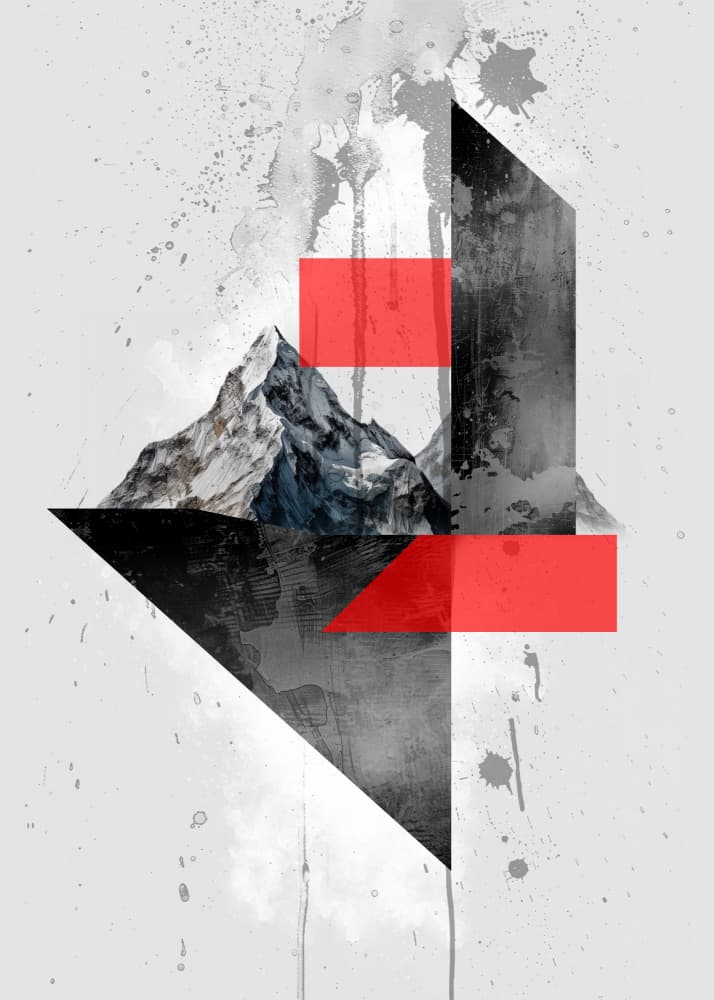 Abstract Mountain Geometry by Rafal Kulik — canvas wall art