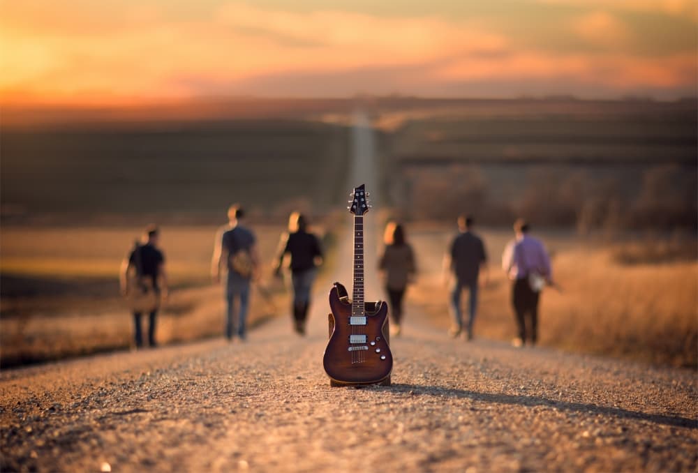 Musical Road Trip Sunset by Jake Olson — canvas wall art
