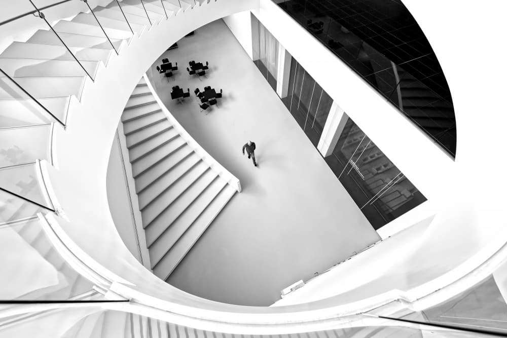 Spiral Staircase Figure by Michiko Ôtomo — canvas wall art