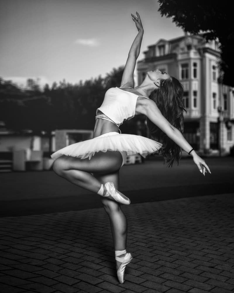 Graceful Urban Ballerina by Vasil Nanev — canvas wall art