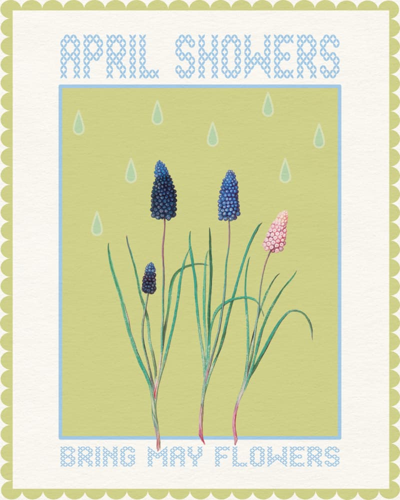 April Showers May Blooms by Wild Violets — canvas wall art