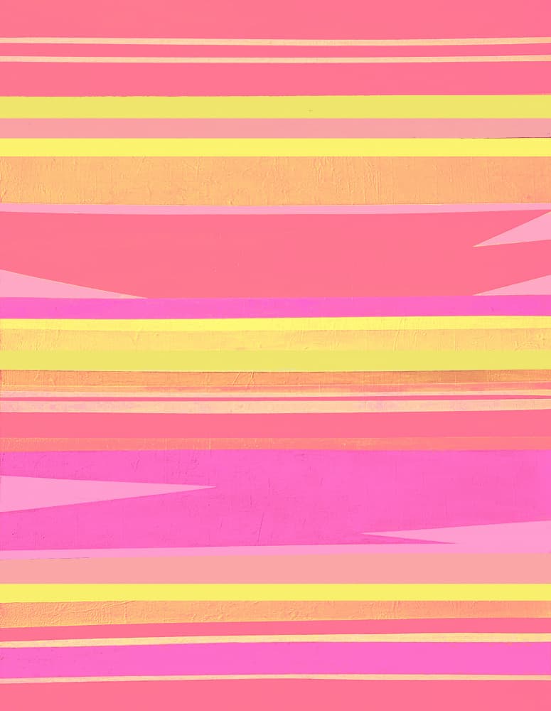 Vibrant Pink Yellow Stripes by Vanessa Ryan — canvas wall art