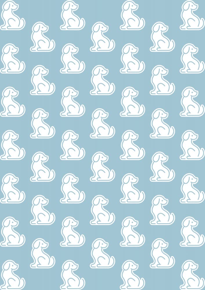 Cute Sitting Dogs Pattern by kathrinmay — canvas wall art