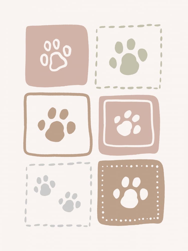Charming Paw Prints by Aminah Eleonora — canvas wall art