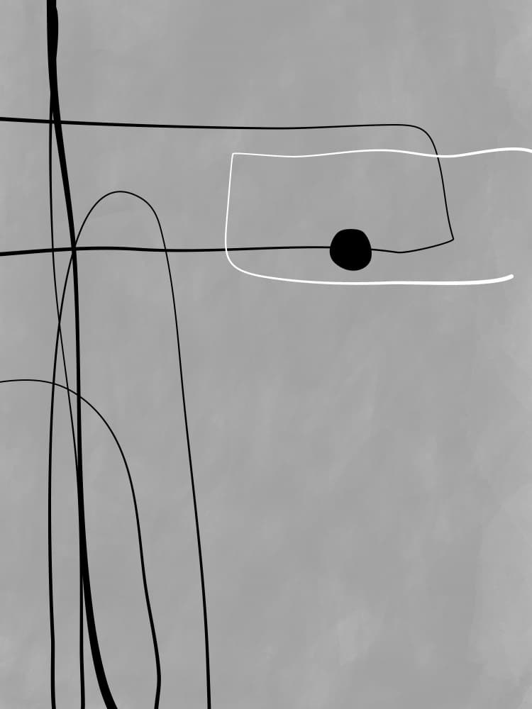 Abstract Line Composition by Elena Ristova — canvas wall art