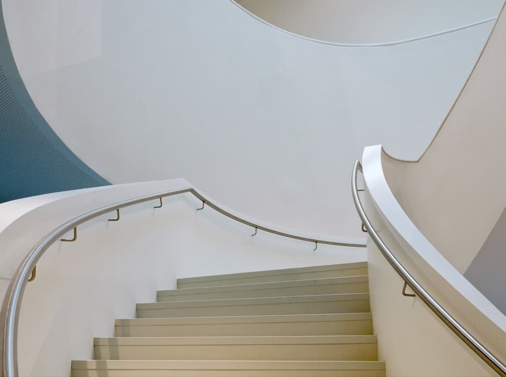 Modern Curved Staircase by Henk van Maastricht — canvas wall art