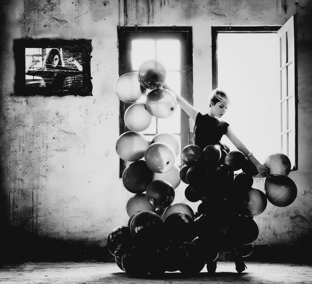 Surreal Balloon Dream by Yugie Potret — canvas wall art