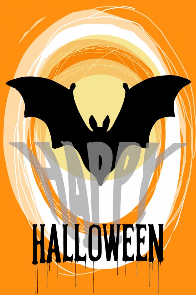 Spooky Halloween Bat by casa cartissi — canvas wall art