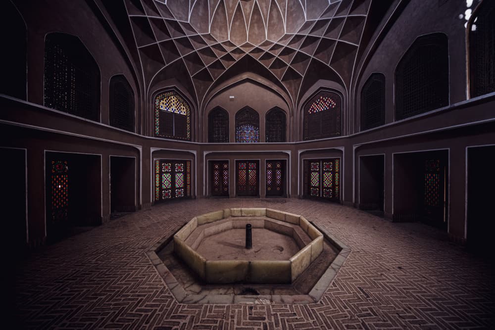 Geometric Vaulted Courtyard by Marco Tagliarino — canvas wall art