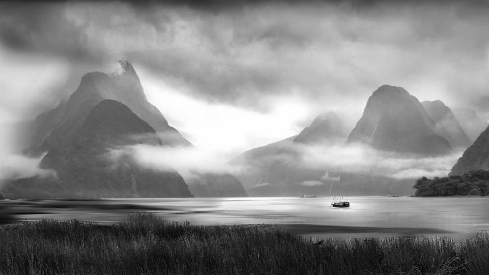 Misty Mountain Serenity by Dennis Zhang — canvas wall art