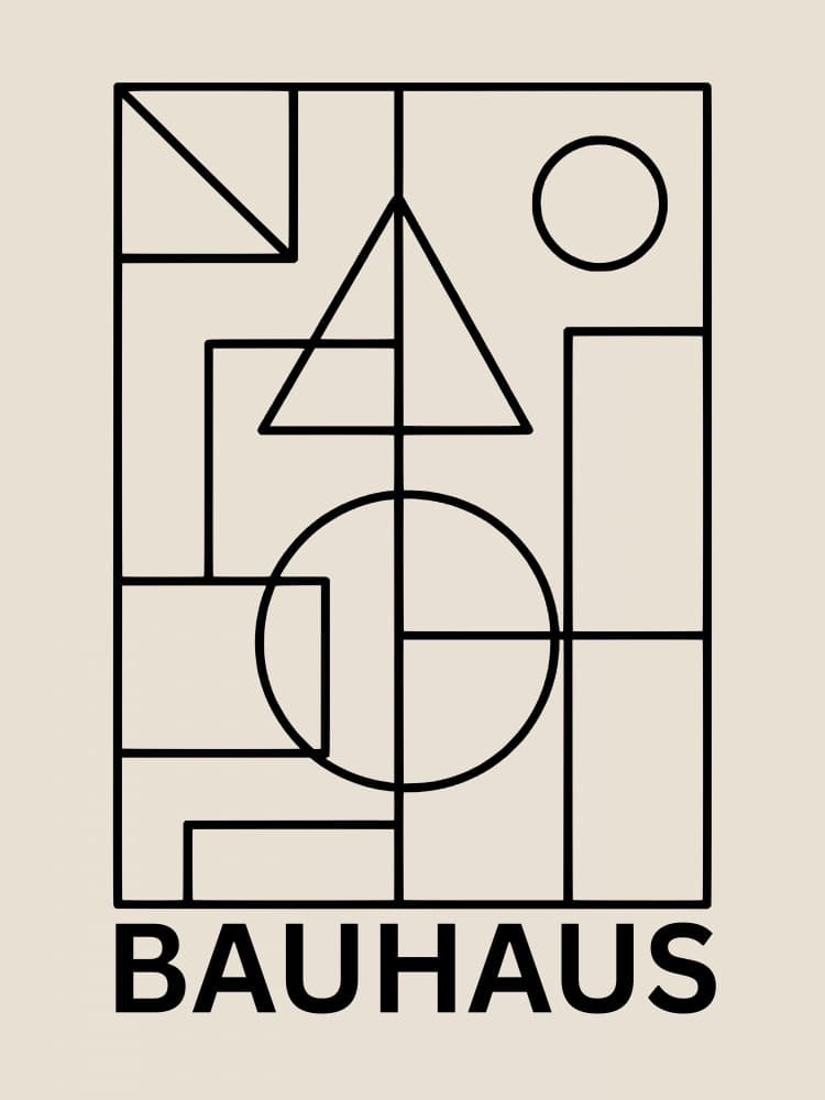 Bauhaus Geometric Composition by Little Dean — canvas wall art