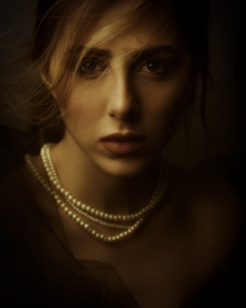 Classic Pearl Beauty by Mehdi Mokhtari — canvas wall art