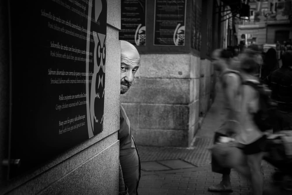 Candid City Gaze by Carlos Pardo — canvas wall art