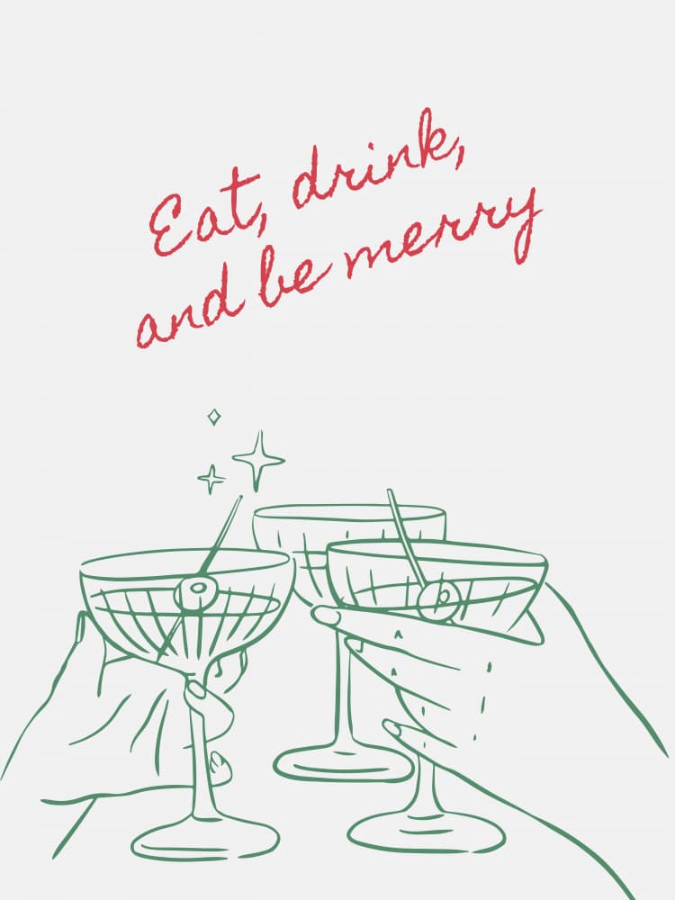 Eat Drink Be Merry by Jolly and Dash — canvas wall art