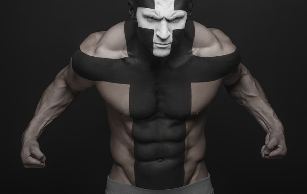 Intense Male Body Paint by HIM — canvas wall art