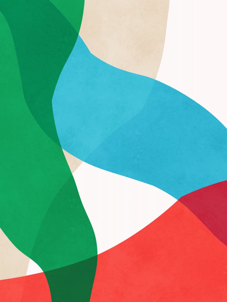 Vibrant Abstract Waves by Vitor Costa — canvas wall art