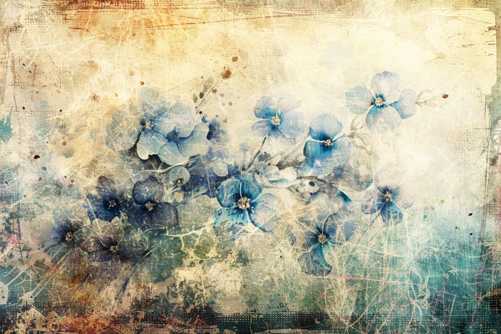 Vintage Blue Botanicals by Rafal Kulik — canvas wall art