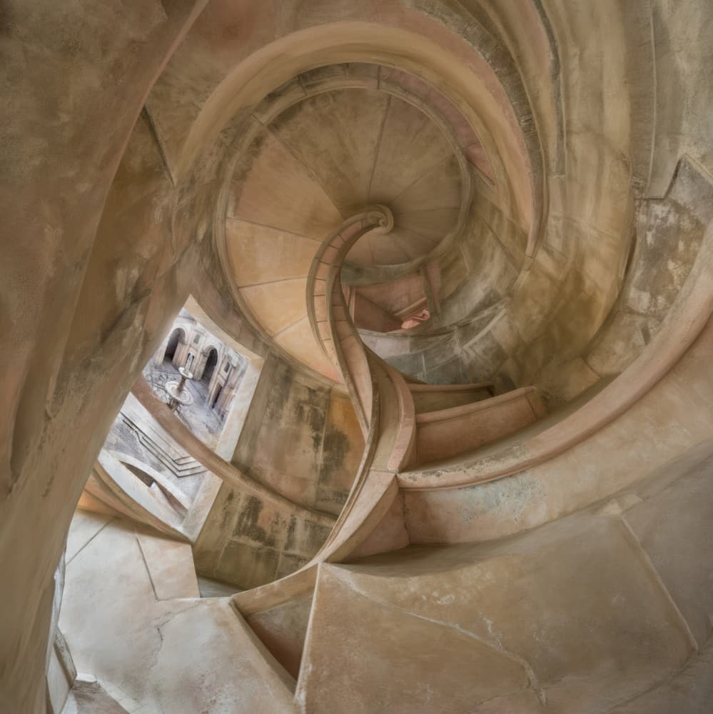 Ancient Winding Staircase by Giuseppe Satriani — canvas wall art