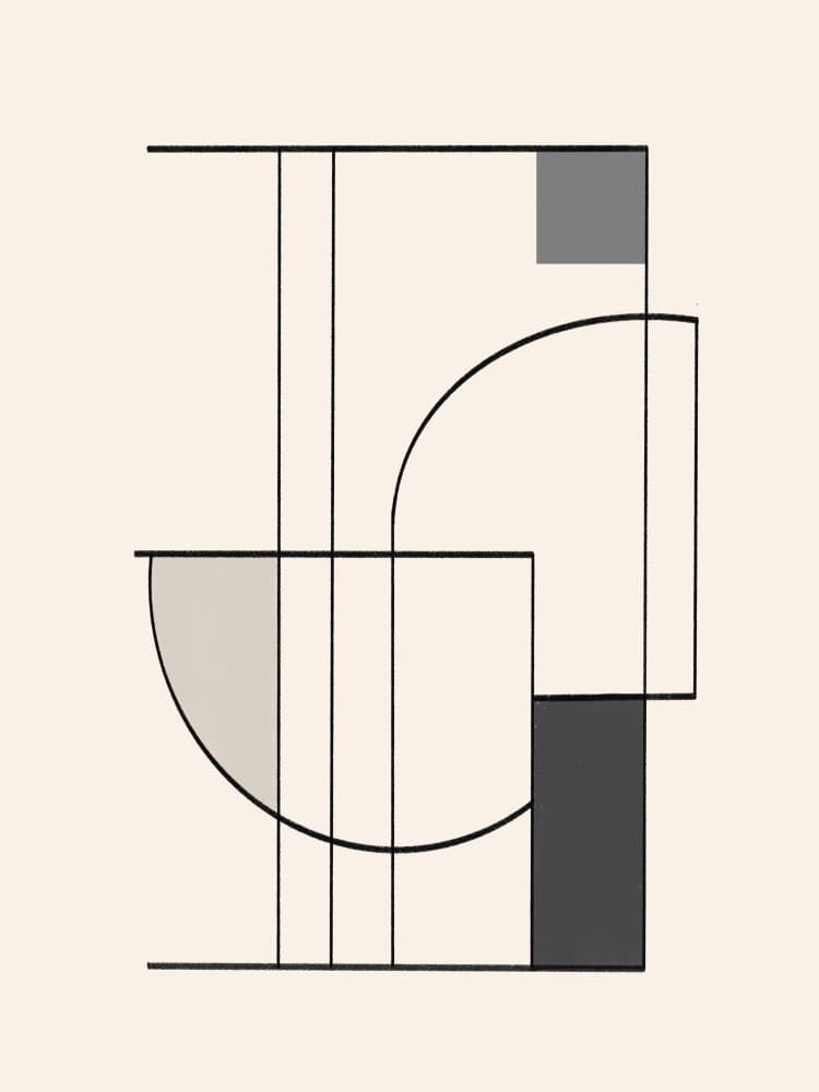 Modern Geometric Composition by Little Dean — canvas wall art