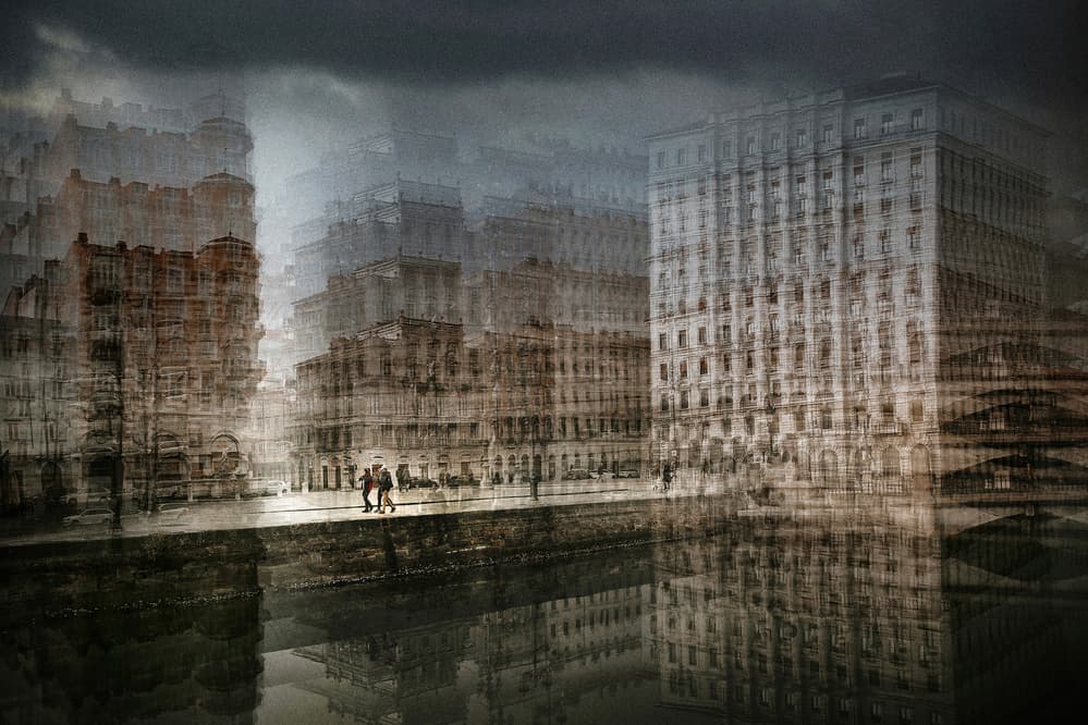 Dreamlike City Walk by Damijan Sedevcic — canvas wall art