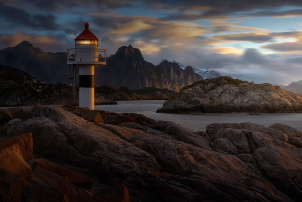 Lighthouse Coast Twilight by SANDEEP MATHUR — canvas wall art