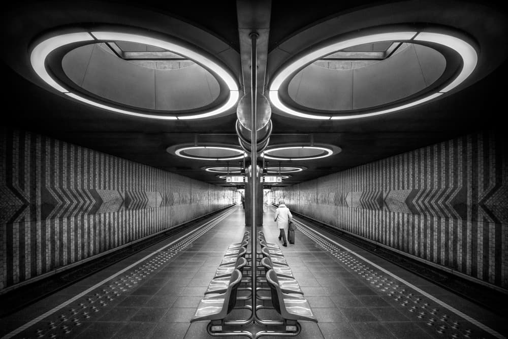 Modern Subway Symmetry by Maurits De Groen — canvas wall art