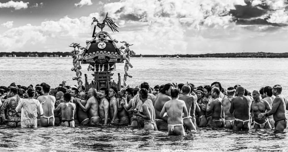 Japanese Water Festival by Makihiko Hayama — canvas wall art