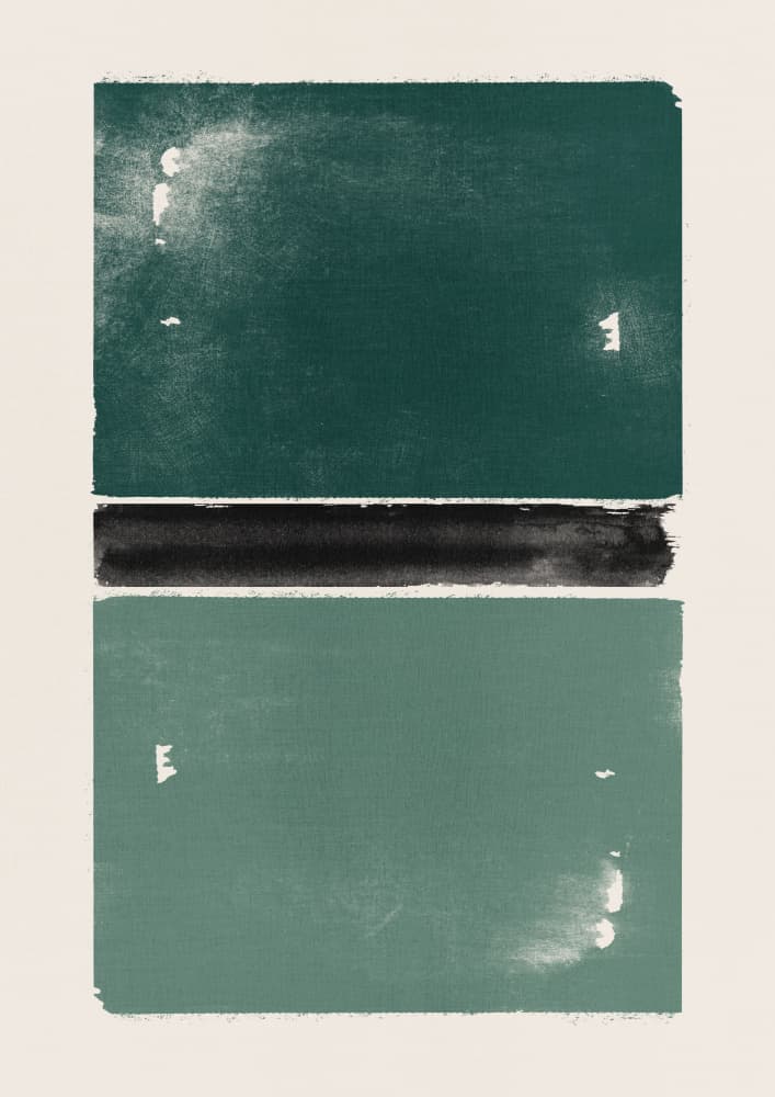 Green Color Block Abstract by Ema Paraschiv — canvas wall art