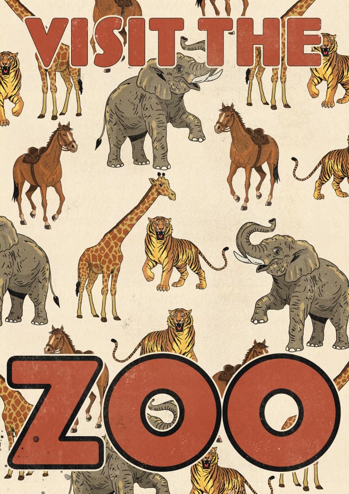 Visit The Zoo by Nicholas — canvas wall art
